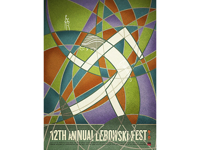 12th Annual Lebowski Fest Poster bill green lebowski lebowski fest louisville the dude