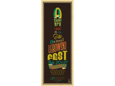 11 Annual Lebowski Fest Poster fest lebowski