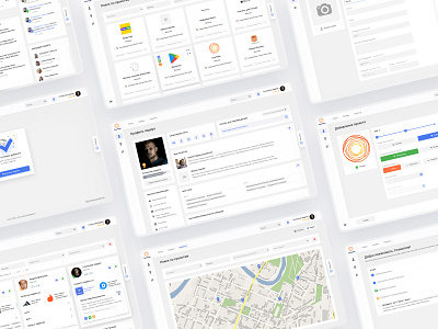 Social network for leaders of changes in the social sphere blue design forms interface social network ui ux white