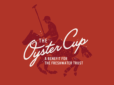 The Oyster Cup benefit branding freshwater horse illustration logo oystercup polo poster texture trust