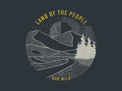 Land of the People adventure explore monoline moon our wild public lands sun texture trail tree wild