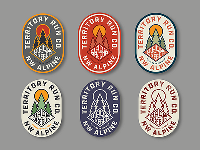 NW Alpine / Territory Badge Options badge made in oregon made in usa northwest oregon outdoors sticker tree