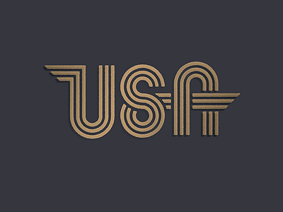 USA custom gold olympics type usa