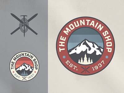 Mountain Shop - Badge/Patch badge climb explore mountain mt. hood oregon outdoors patch rope ski