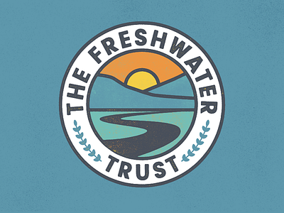 The Freshwater Trust Patch badge freshwater hat oregon patch river sun