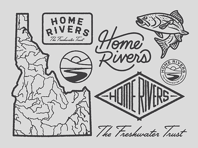 Home Rivers Idaho badge fish home rivers idaho patch river rivers trout