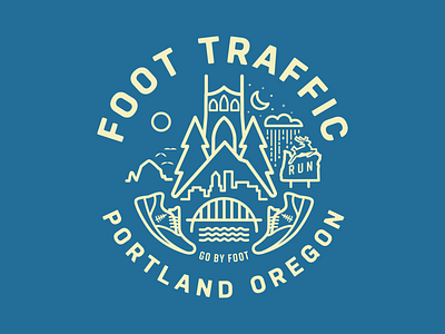 Foot Traffic badge bridgetown oregon portland rose city run