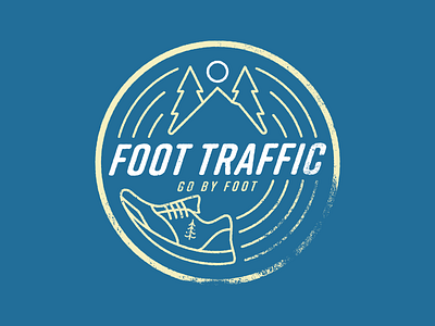 Foot Traffic III illustration oregon portland run sun trail tree