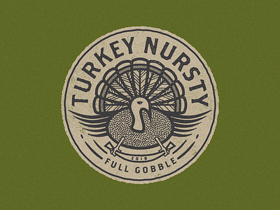 Turkey Nursty badge badge design gobble texture thanksgiving trail run turkey turkey day turkey trot tuxtured vintage