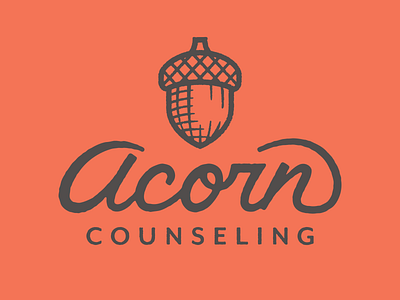 Acorn Counseling acorn counseling fall illustration logo tree