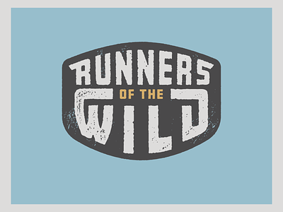 Runners of the Wild badge custom explore oregon patch portland run running texture trail type vector