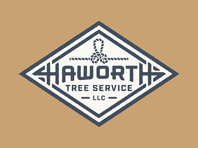 Haworth Tree Service badge illustration logo oregon portland rope texture tree tree service type vector