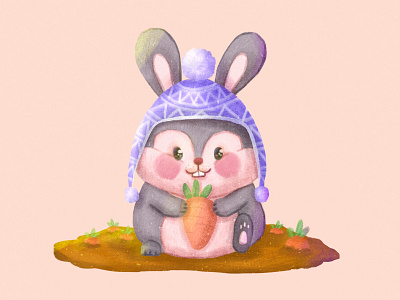 Cute bunny +1 dribbble invitation