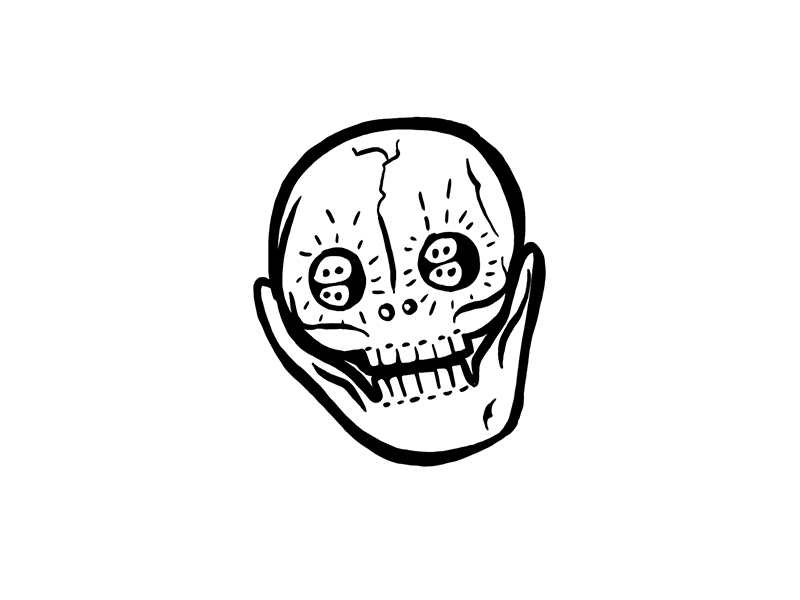 Scary Halloween Skull Animation california icon logo logo design pentool sacramento skull stockton vector