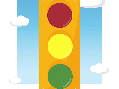 Stoplight clouds illustration sky stoplight