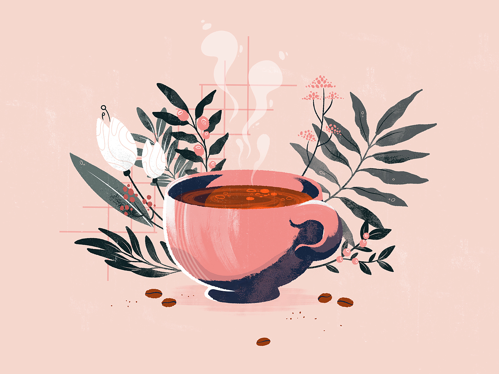 Кофе плоские иллюстрации