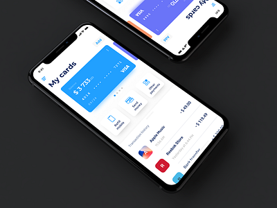 Finance App concept. My cards.