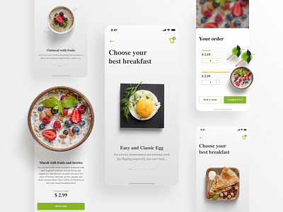 Food app concept V1. Mobile interaction.