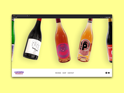 Chosen Wines branding identity logo ui web design website