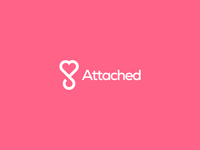 Attached brand brand identity branding exploration figma heart logo logotype love minimal minimal branding pink valentines day