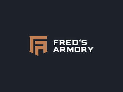 Fred's Armory brand brand identity branding concept exploration figma logo logotype minimal