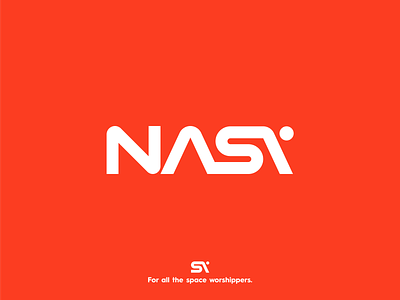NASA Redesign brand brand identity branding concept exploration figma logo minimal nasa redesign space worship