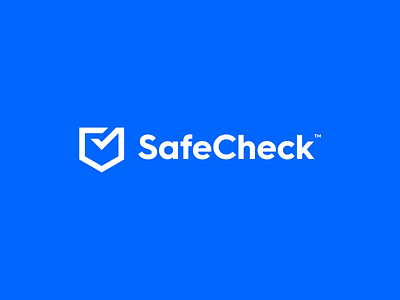 SafeCheck Revised blue brand brand identity branding check concept exploration figma logo logotype mark minimal branding shield
