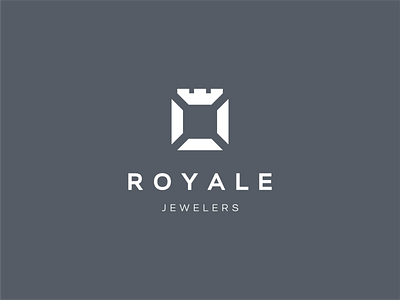 Royale Jewelers brand brand identity branding diamond figma grey jewelry logo logotype mark minimal royale