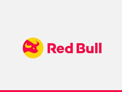 Red Bull brand brand identity branding concept logo minimal rebrand red bull simple