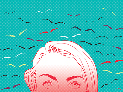Eyebrow Game Strong beauty drawing editorial eyebrow illustration magazine portrait vector