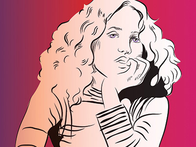 Petra Collins drawing feminism illustration portrait social media vector