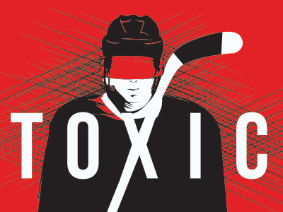 Toxic Hockey assault hockey illustration portrait sexism vector