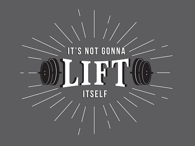 L I F T design exercise fitness lockup typography weightlifting workout
