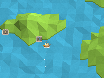 Always be shipping boat game low poly map ocean shipping
