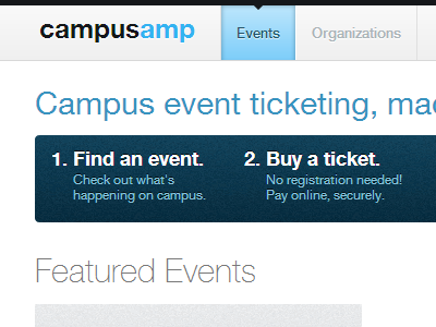 CampusAmp Events Page