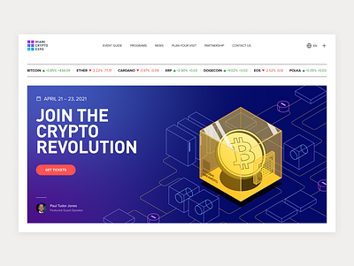 Miami Crypto Expo Concept - Web landing page ui web design