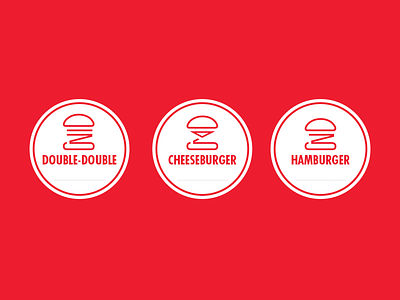 In-N-Out Concept - Labels branding fast food icons label packaging