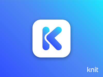 Knit Logo app branding icon logo messaging mobile