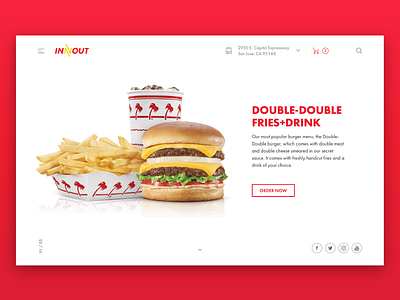 In-N-Out Concept - Web branding landing page logo rebrand ui ux web