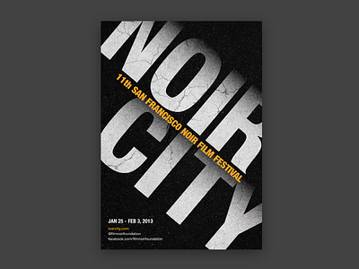 Noir City Poster Concept festival poster typography