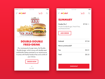 In-N-Out Concept - Web Mobile fast food food order uiux web mobile