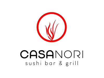 Casa Nori Logo adobe brand branding design freelance freelancing hospitality illustratir logo logo design restaurant services sushi 디자인 로고 브랜드 스시