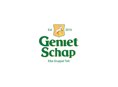 GenietSchap beer beer beer label branding flat illustration logo netherlands