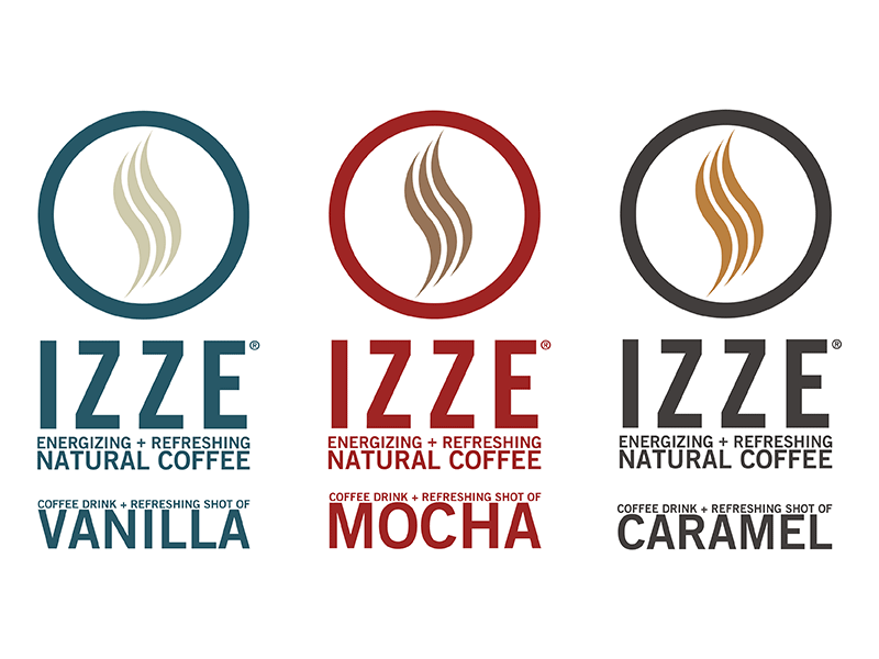 IZZE Coffee branding caramel coffee gif izze logo mocha vanilla