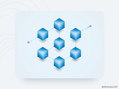 Blockchain adobexd app ui bitcoin blockchain cubes ico illustration interface ux web