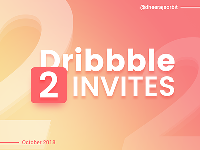 Two Dribbble Invites Giveaways 2 app design giveaway invite invites two typography ui web