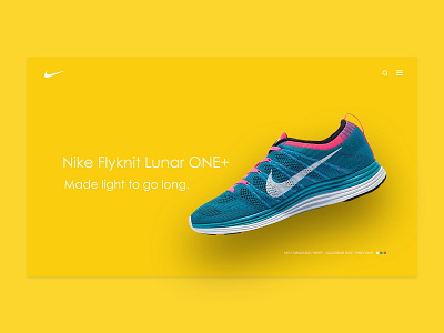 Nike Flyknit Shoes - website concept hero section nike nike running uiux design visual design website