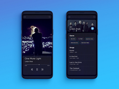 Music App UI linkin park mobile app music music app uiux design user inteface