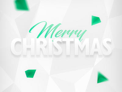 Merry christmass merry christmass polygonal white