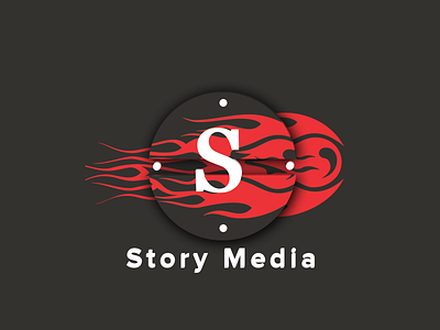 media story logo design